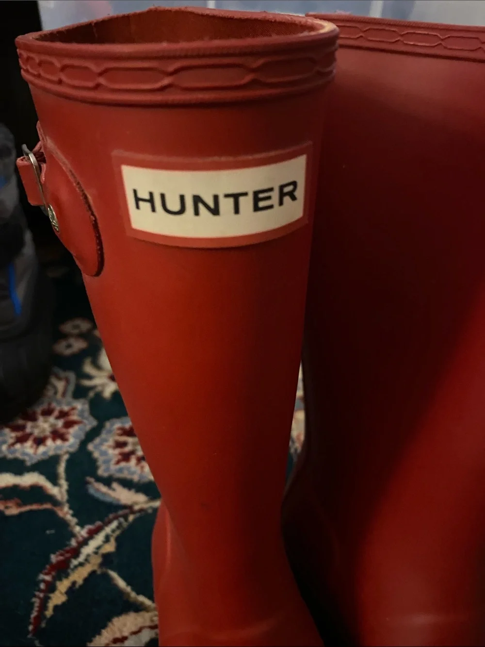 Hunter Red Tall Rain Boots